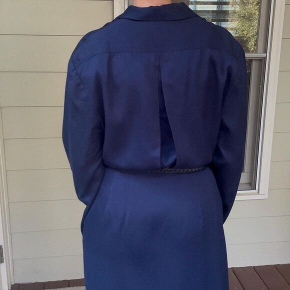 Vintage 1990s Navy Blue Military Inspired Utility Dress - Picture 16 of 16